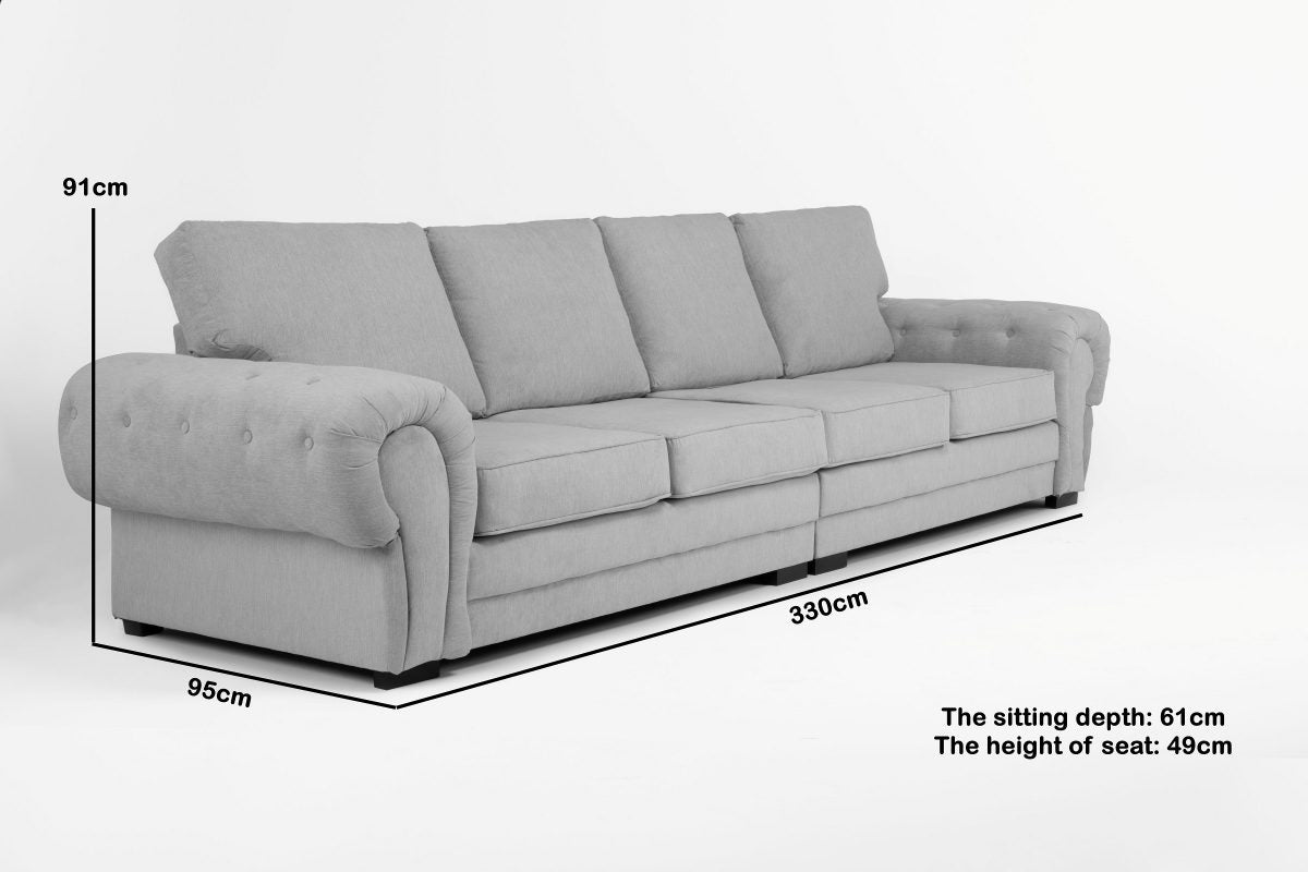 Verona 4 Seater Fullback Sofa – Heaven Furnishing