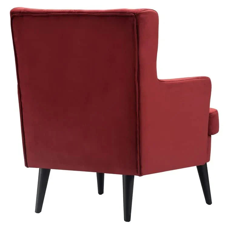 Jack 1 Seater Upholstered Tufted Wing Chair – Heaven Furnishing