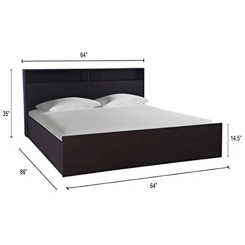 Jack Engineered Wood Bed With Box Storage | Heaven Furnishing