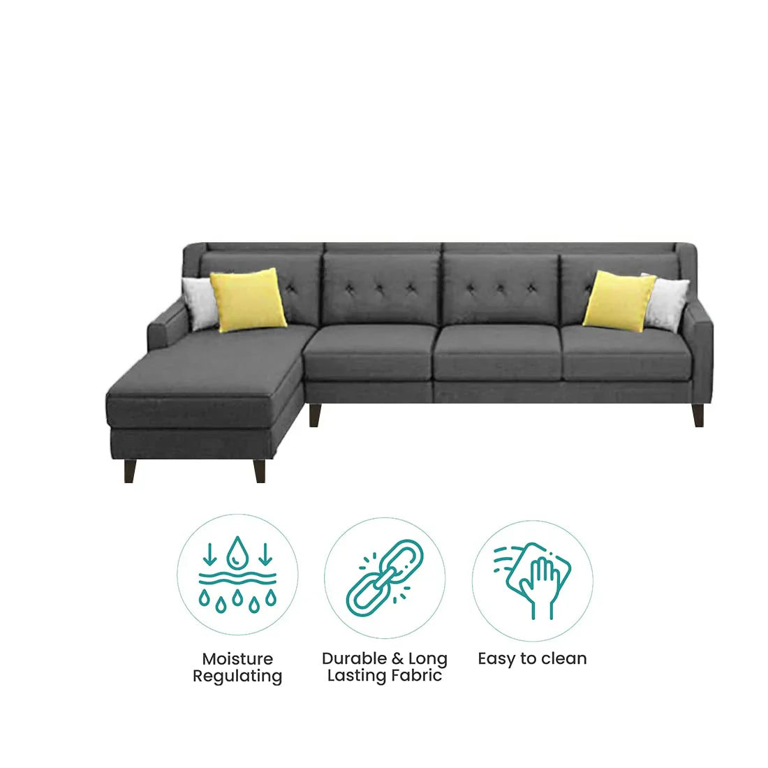 Milner L Shape Sofa with Ottoman – Heaven Furnishing