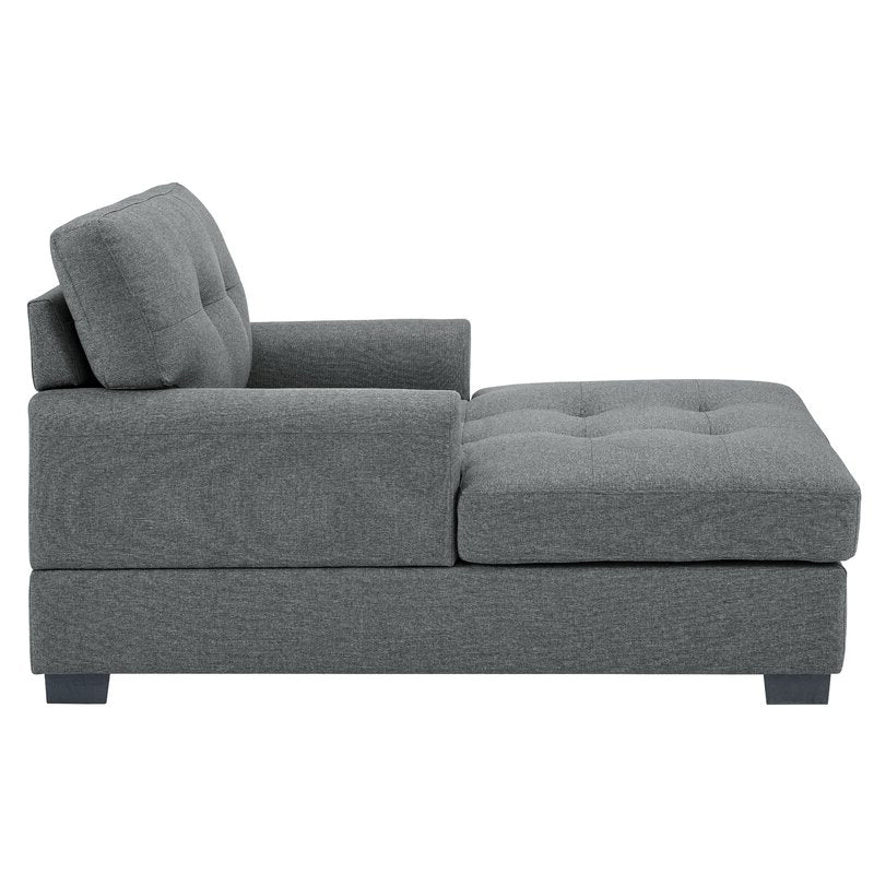 Smithy Tufted Recessed Arms Chaise Longue Sofa | Arm Chair – Heaven Furnishing