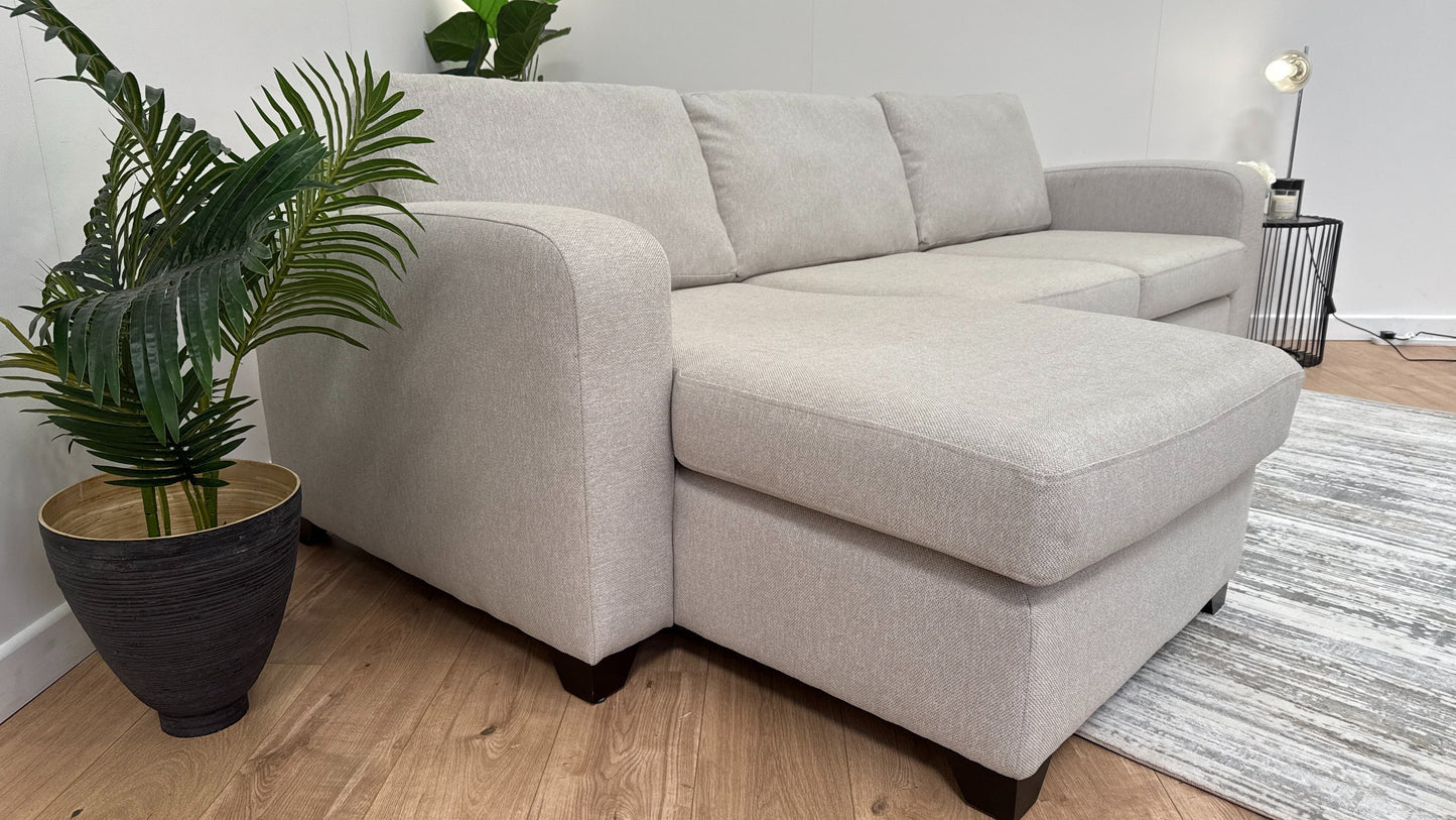Layla 3 Seater Chaise Fabric Sofa | Heaven Furnishing