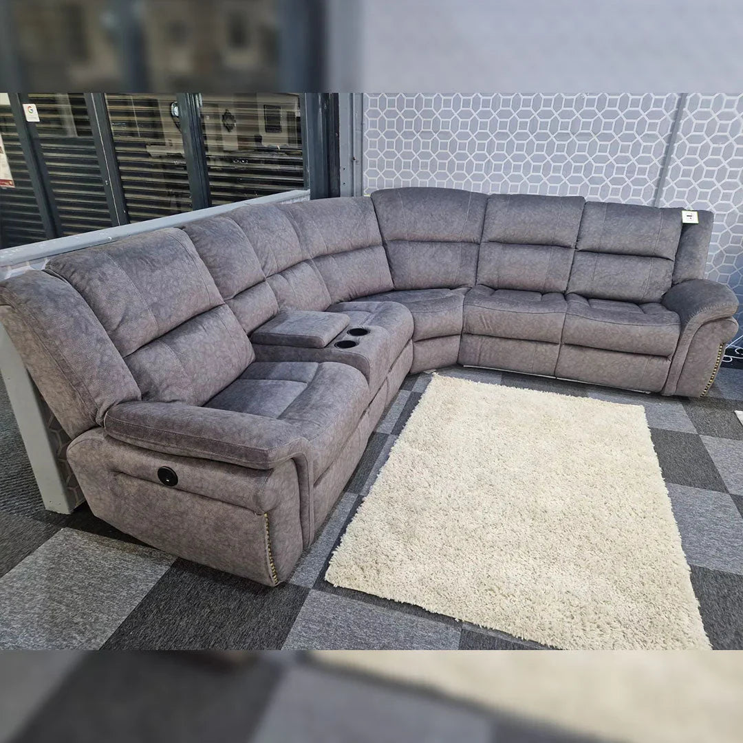 Berlin Electric Recliner Corner Sofa in Micro Fibre Fabric – Modern Comfort for Homes