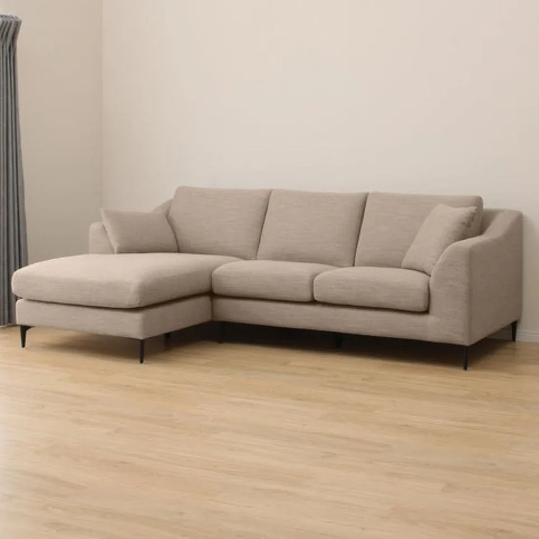 Flora 4 Seater L Shape Fabric Sofa – Stylish & Comfortable Sectional