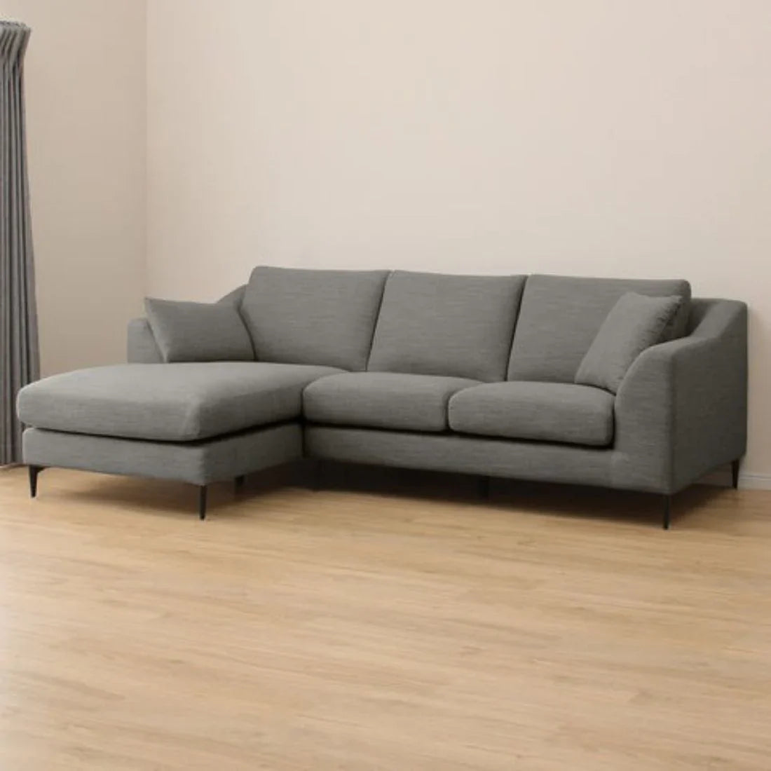 Flora 4 Seater L Shape Fabric Sofa – Stylish & Comfortable Sectional