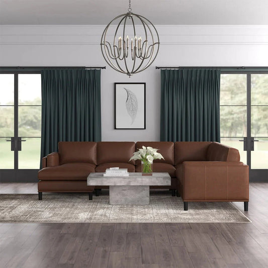 Steno 6 Seater U-Shape Leatherette Modular Sofa – Modern Luxury Sectional