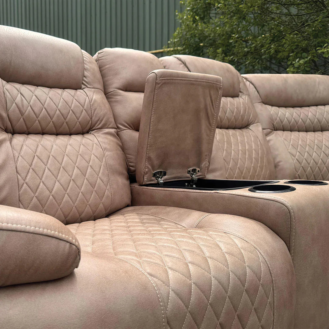 Halifax Leather Electric Recliner Corner Sofa