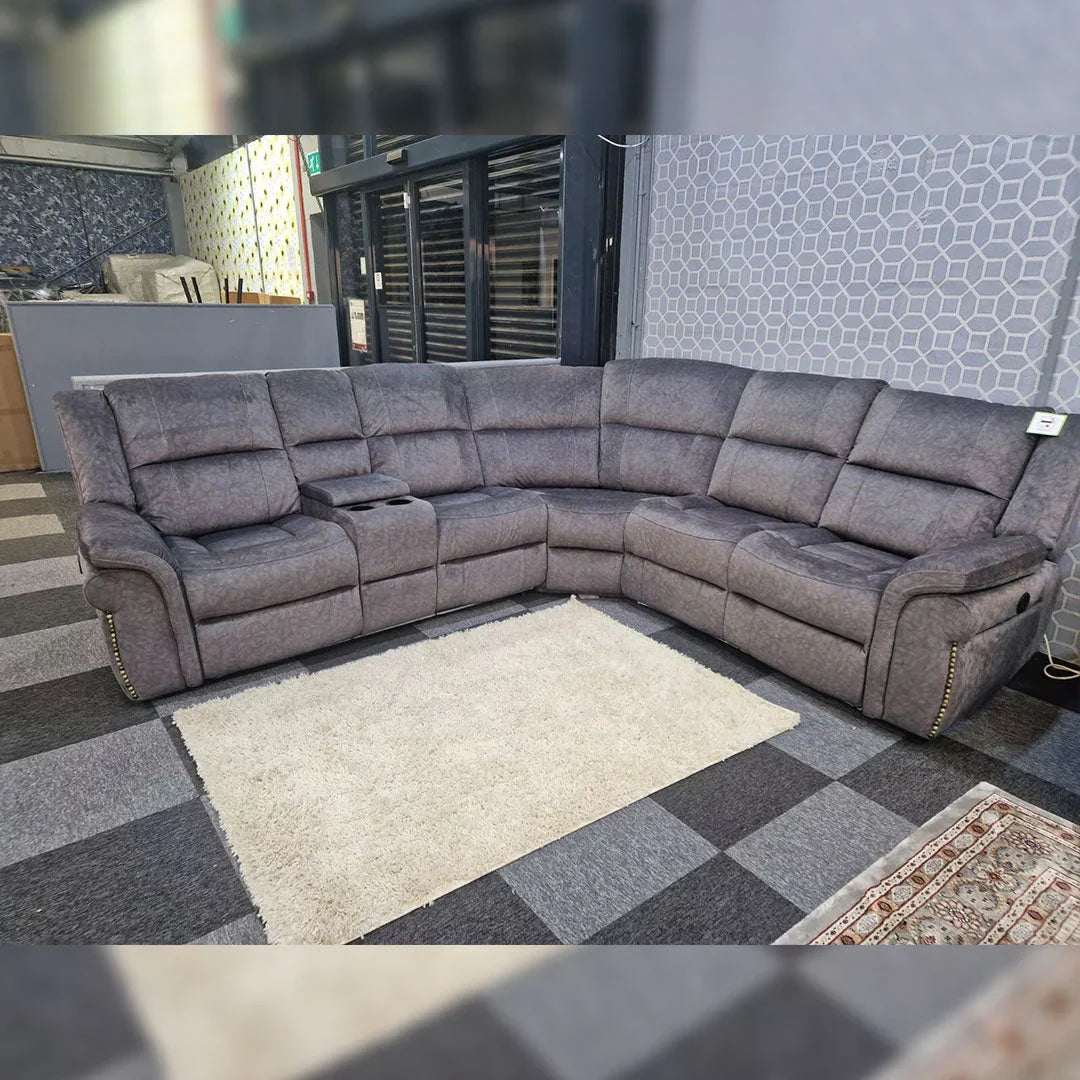 Berlin Electric Recliner Corner Sofa in Micro Fibre Fabric – Modern Comfort for Homes