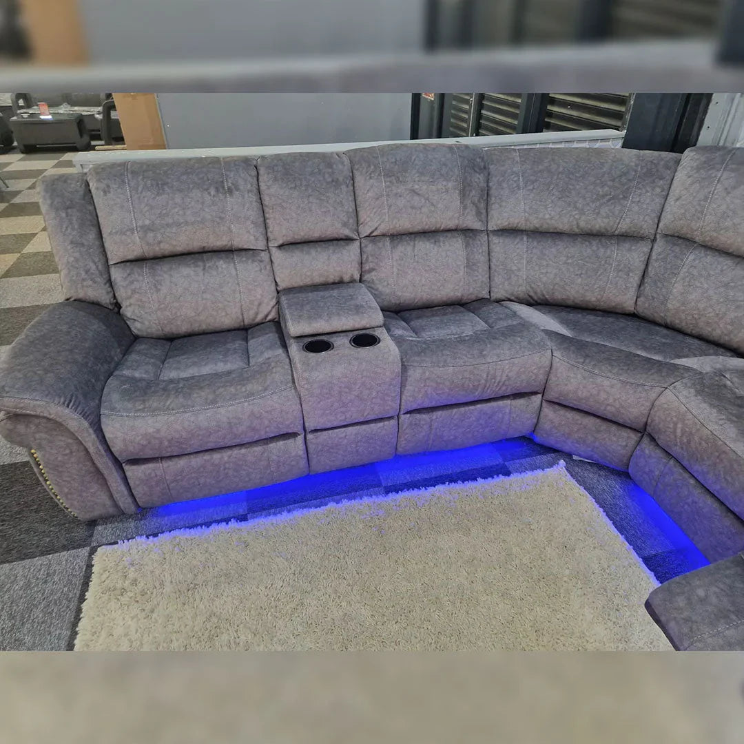 Berlin Electric Recliner Corner Sofa in Micro Fibre Fabric – Modern Comfort for Homes