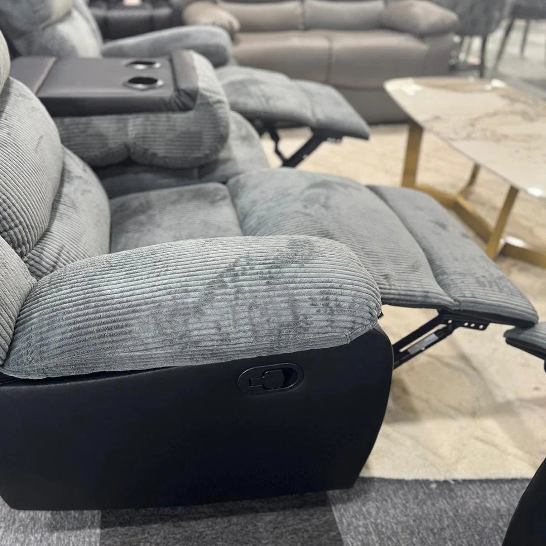 Rio Cord Fabric Recliner 3+2 Seater Sofa – Comfortable Family Seating