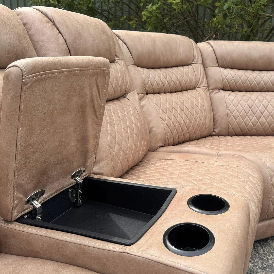 Halifax Leather Electric Recliner Corner Sofa