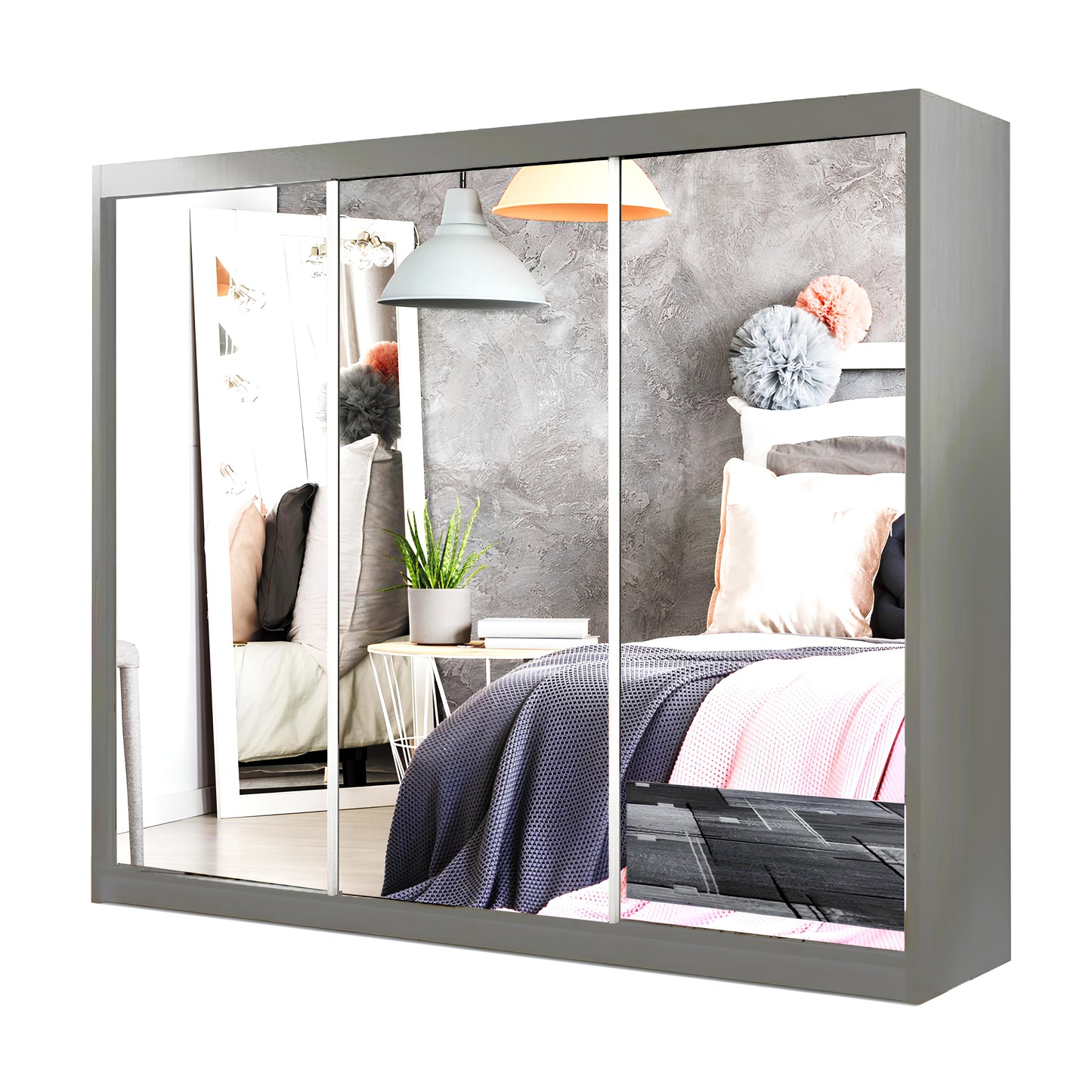 Milan Sliding Door Wardrobe with Mirror