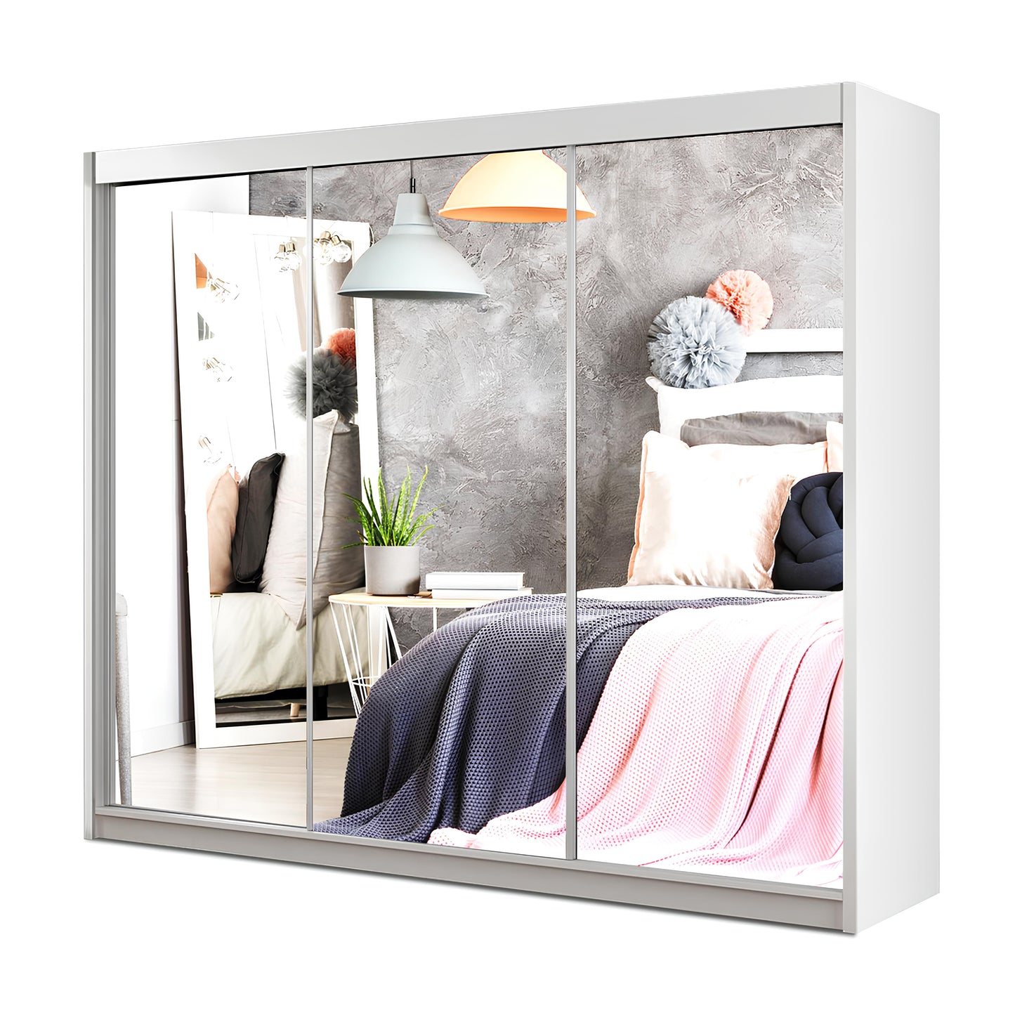Milan Sliding Door Wardrobe with Mirror