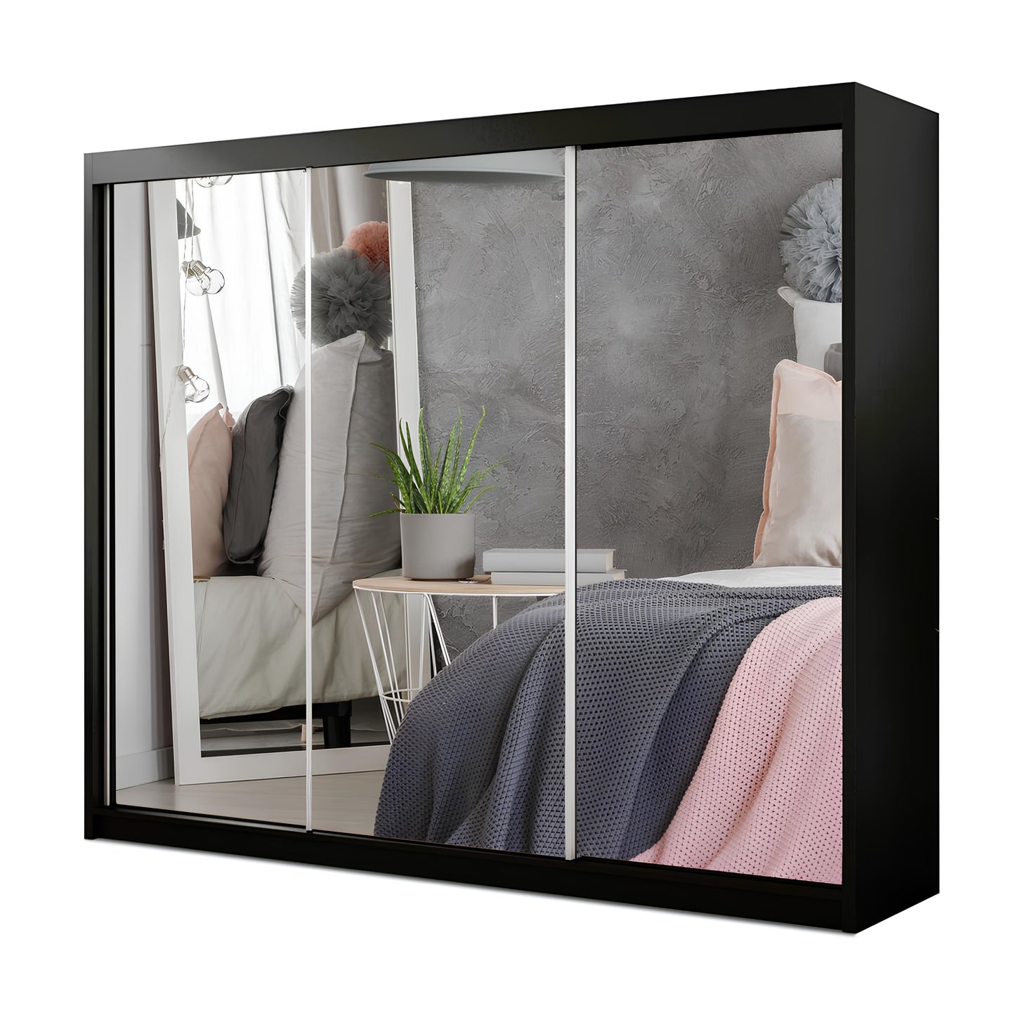 Milan Sliding Door Wardrobe with Mirror