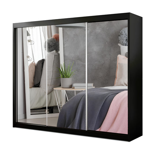 Milan Sliding Door Wardrobe with Mirror