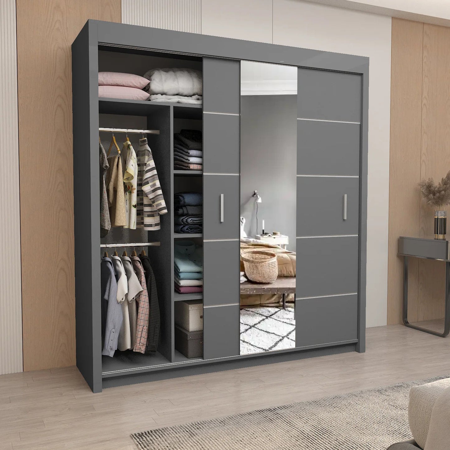 OSLO Sliding Door Wardrobe with Mirror
