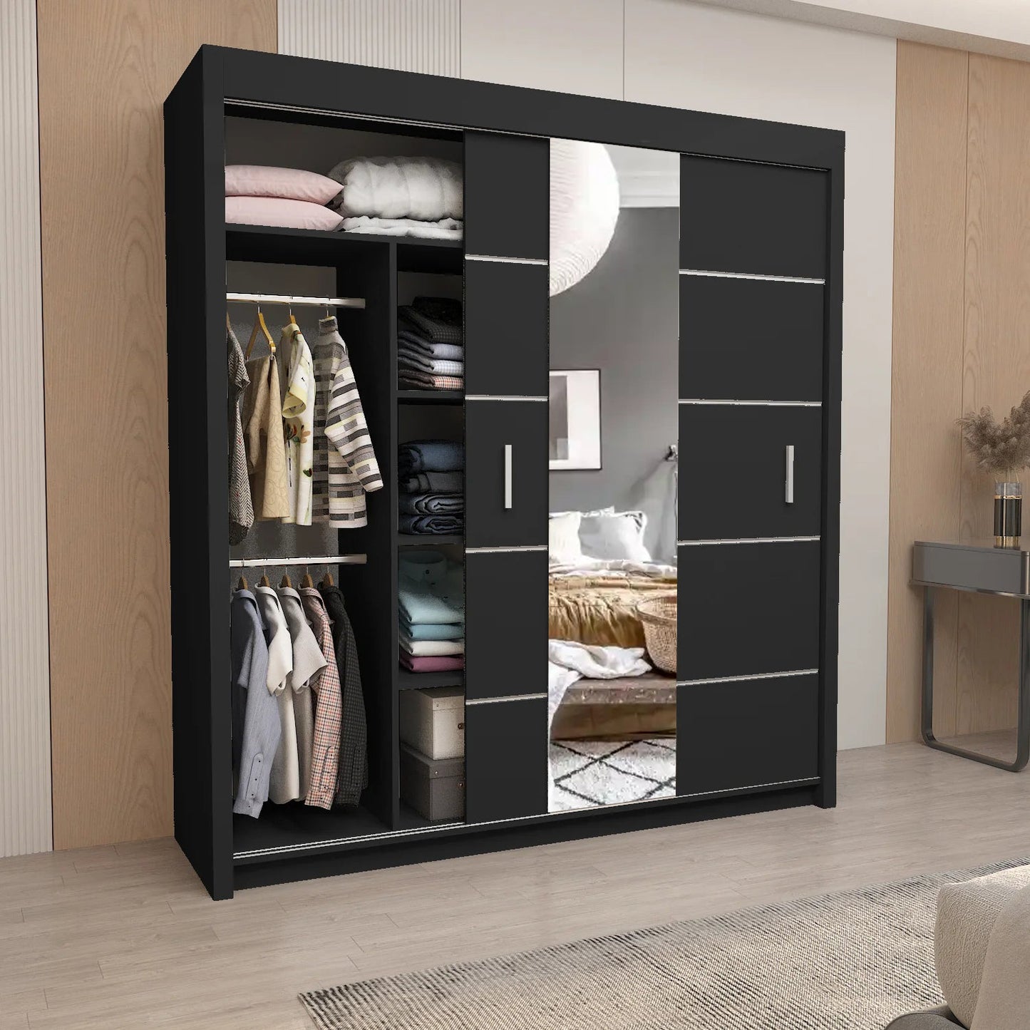 OSLO Sliding Door Wardrobe with Mirror