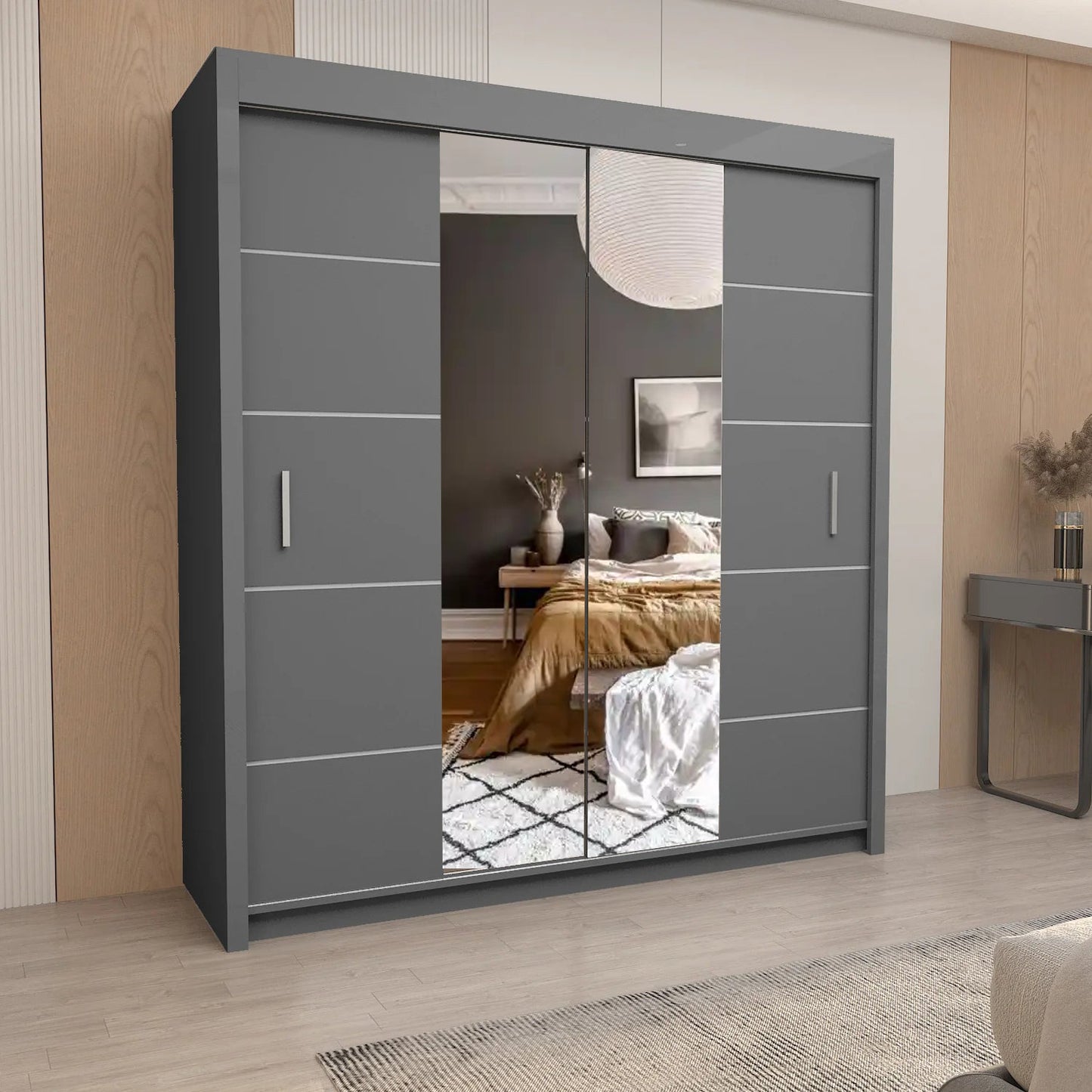 OSLO Sliding Door Wardrobe with Mirror