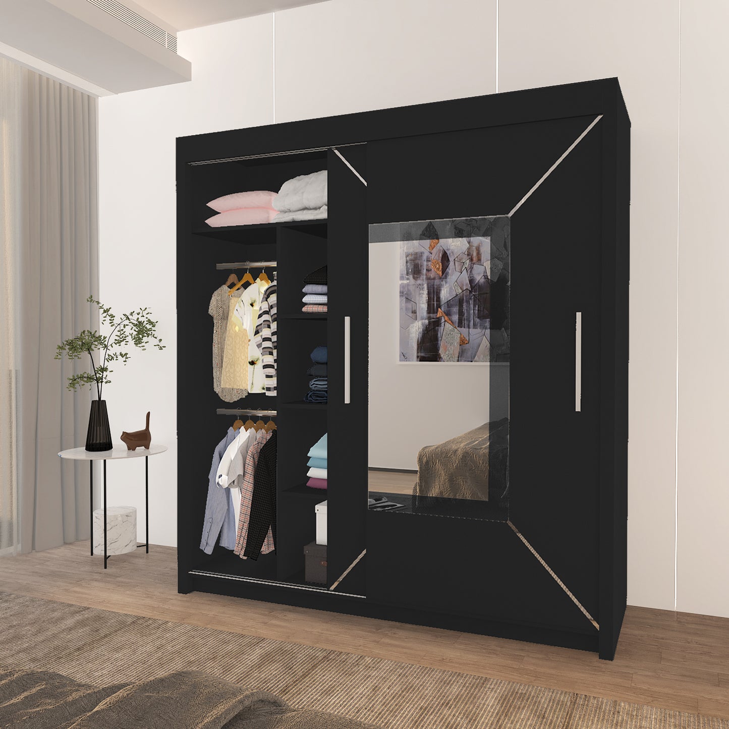 VENICE Sliding Door Wardrobe with Mirror