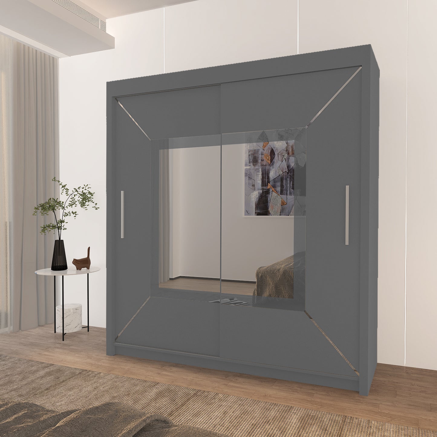 VENICE Sliding Door Wardrobe with Mirror