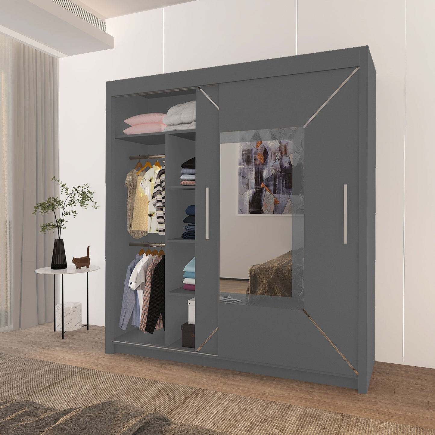 VENICE Sliding Door Wardrobe with Mirror