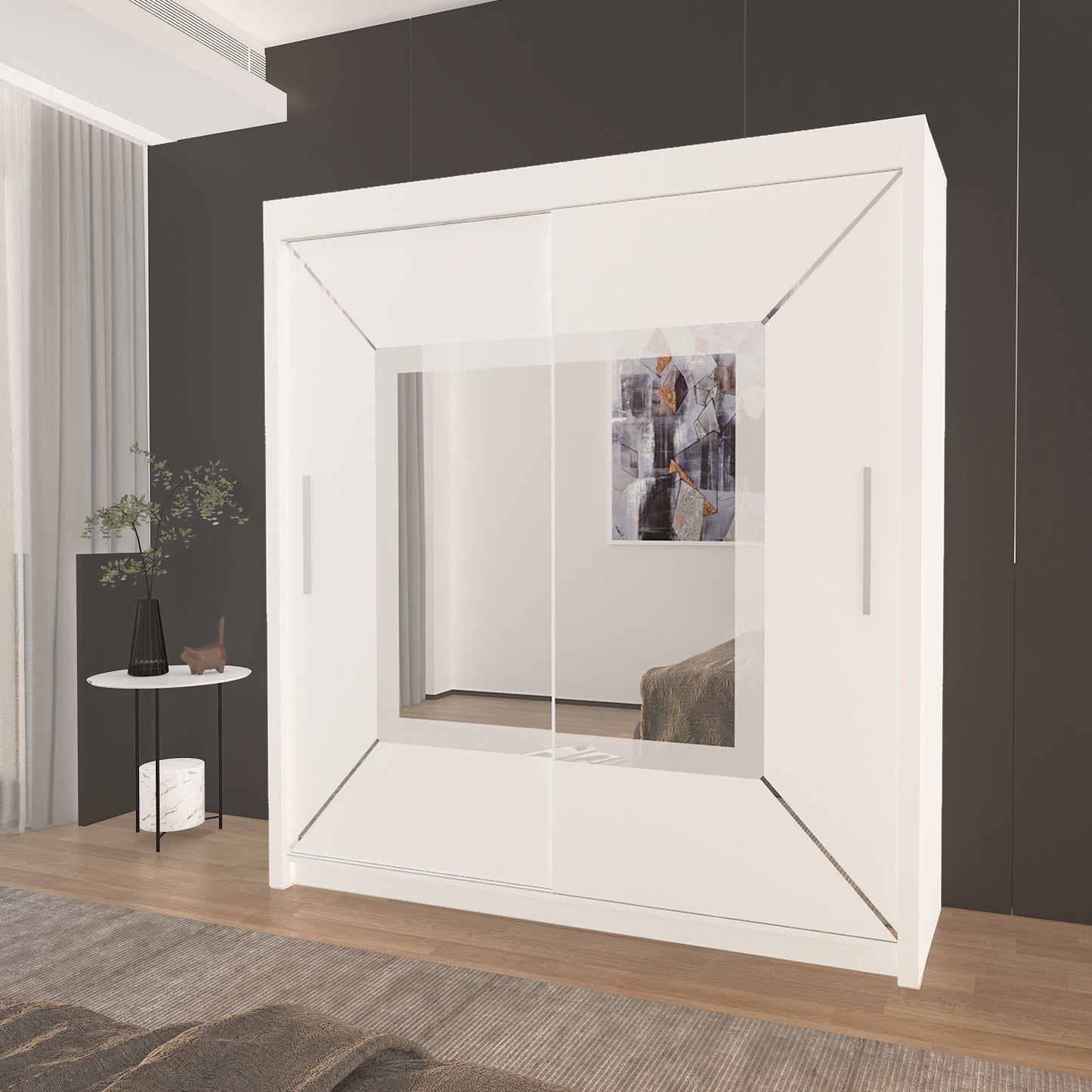 VENICE Sliding Door Wardrobe with Mirror