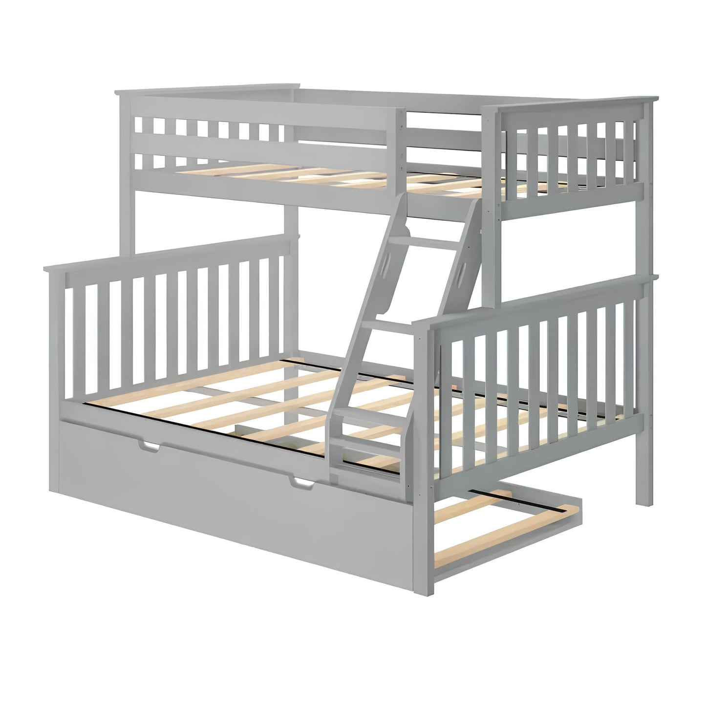 Lily Wooden Trio Bunk Bed with Guest Bed