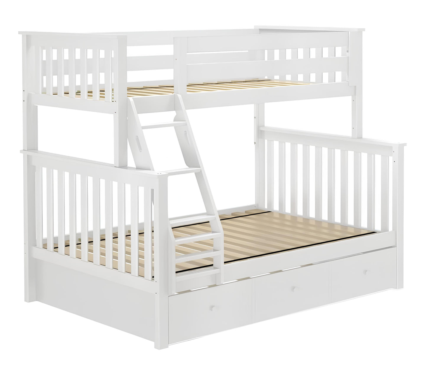 Lily Wooden Trio Bunk Bed with Guest Bed