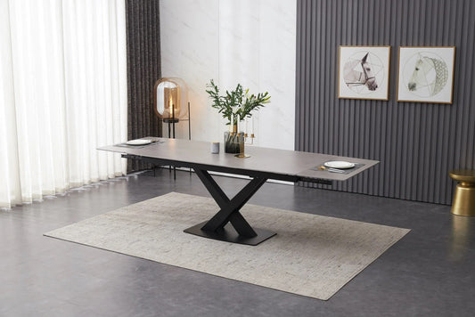 Nordic Rock Extendable Ceramic Dining Table
