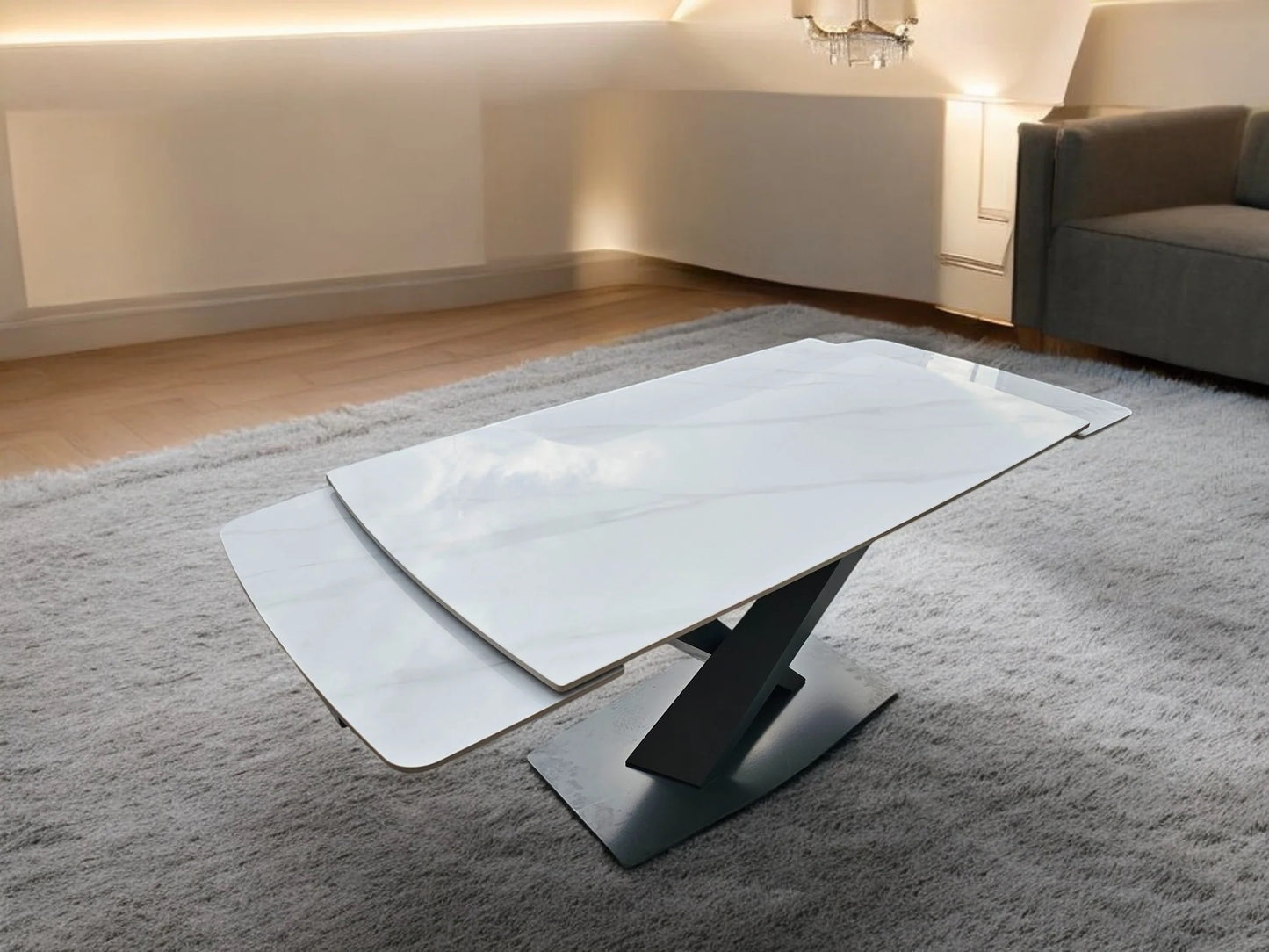 Nordic Rock Extendable Ceramic Dining Table