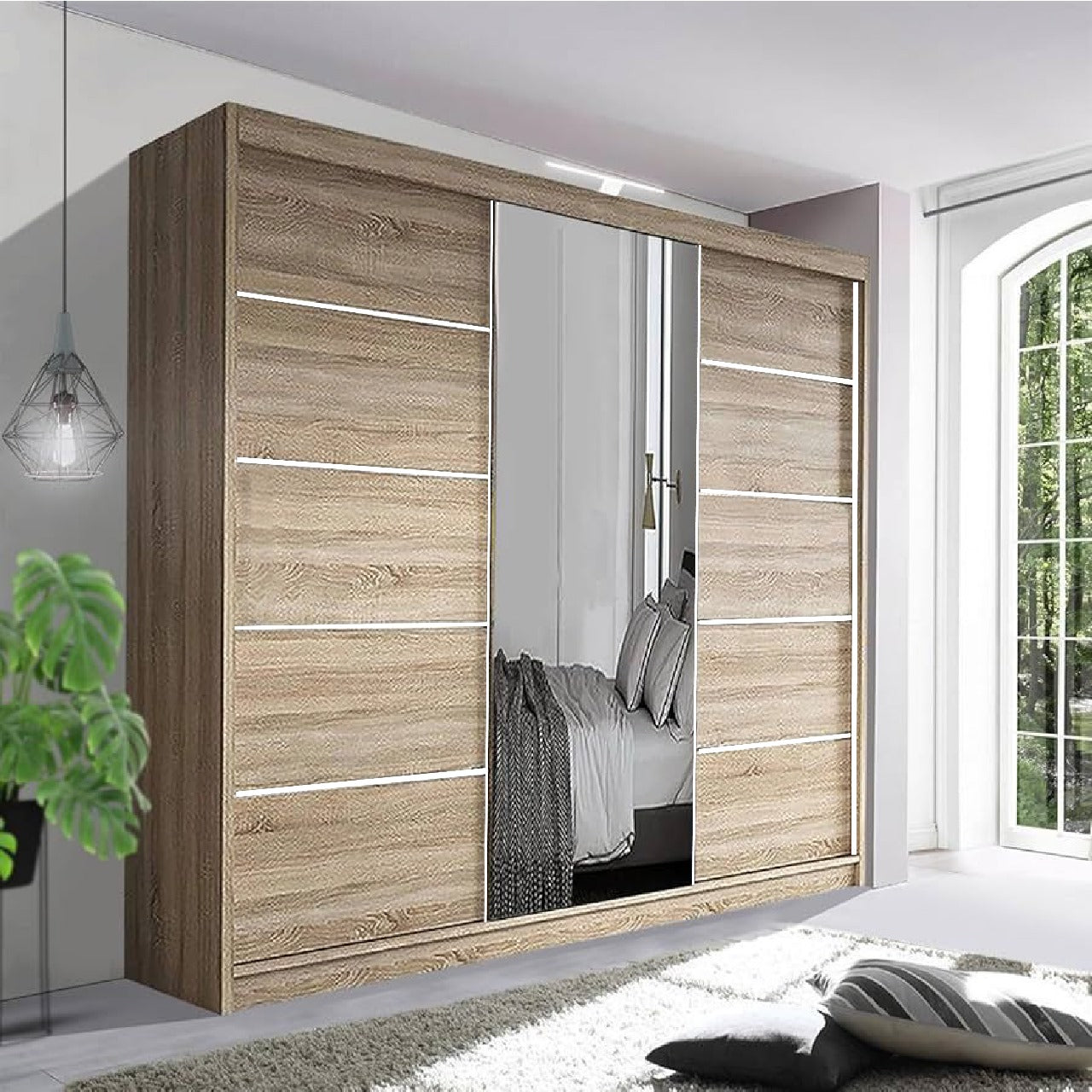 OSLO Sliding Door Wardrobe with Mirror