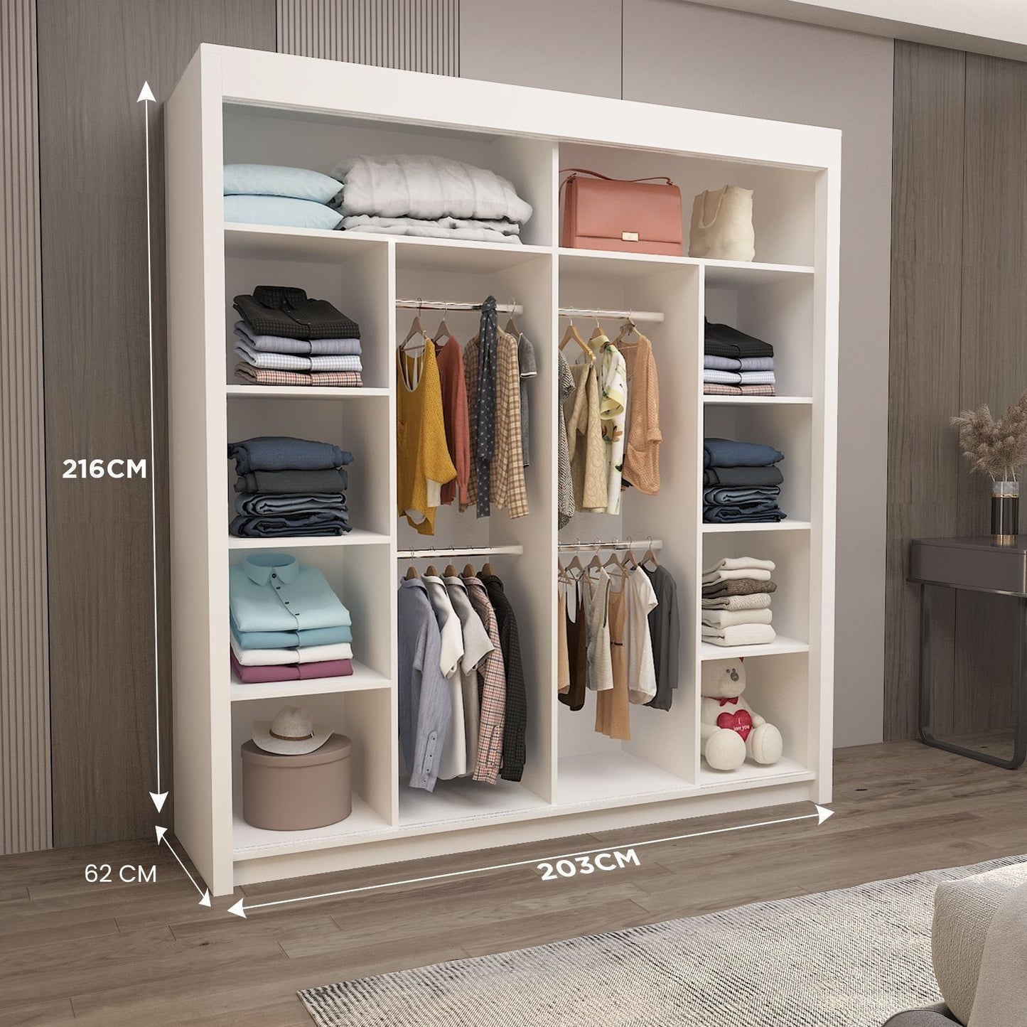 VENICE Sliding Door Wardrobe with Mirror
