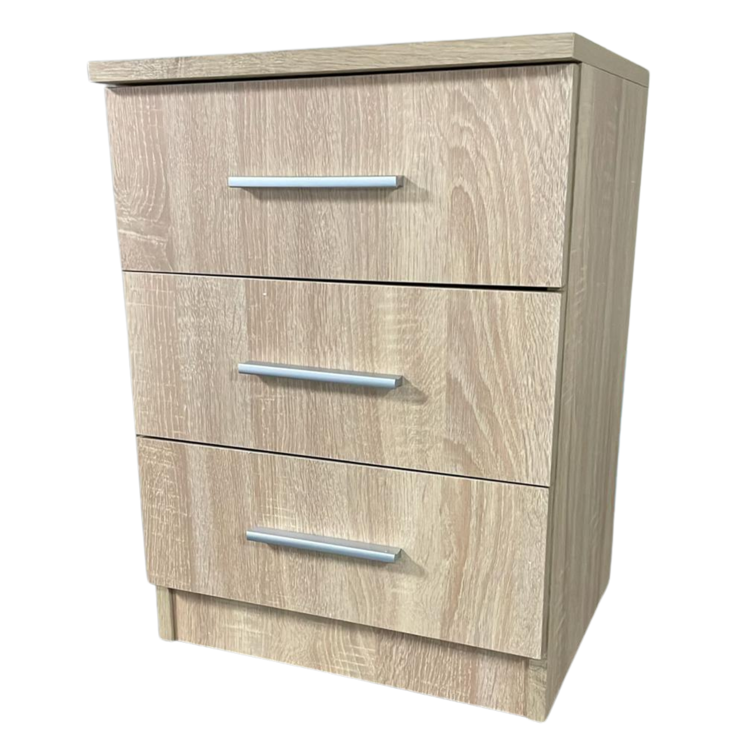 3-Drawer Bedside Table – Modern Nightstand with Storage