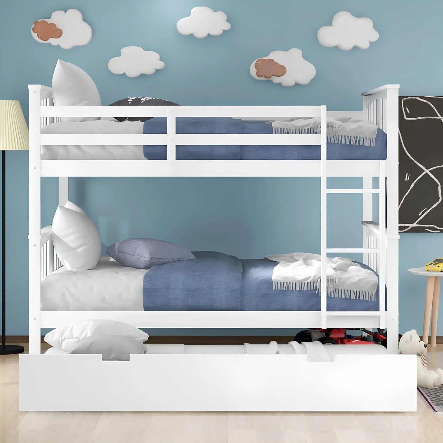 Lily Wooden Bunk Bed with Guest Bed