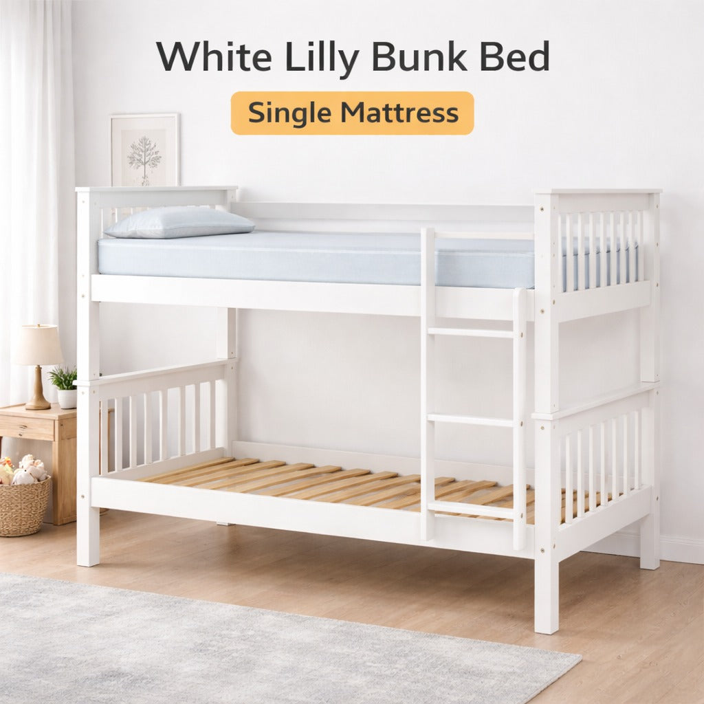 Lily Wooden Bunk Bed with Guest Bed