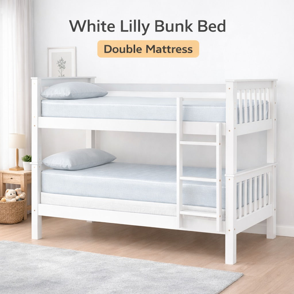 Lily Wooden Bunk Bed with Guest Bed