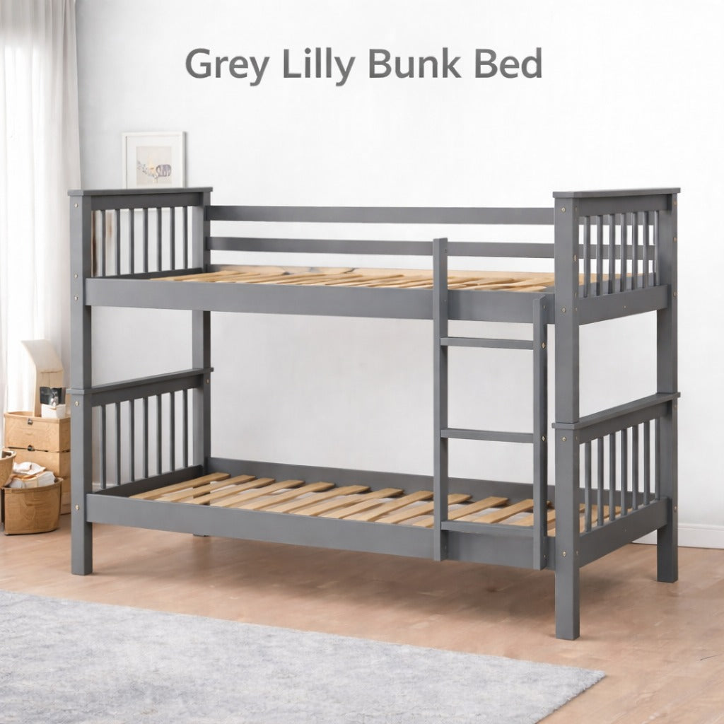Lily Wooden Bunk Bed with Guest Bed