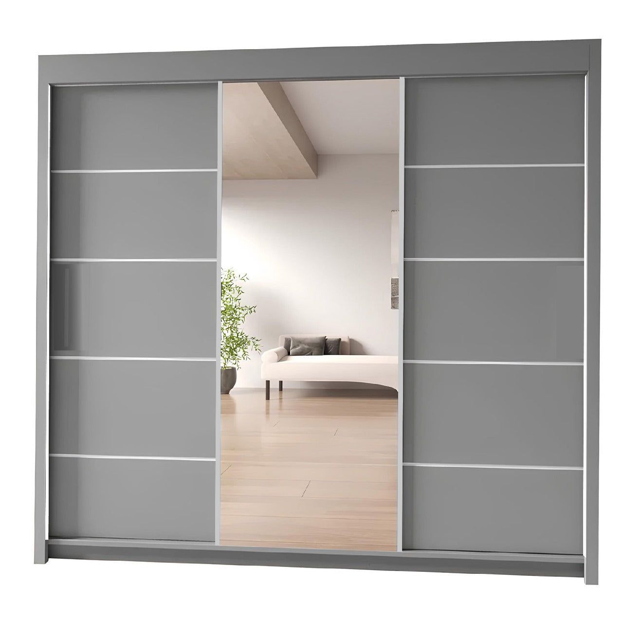 LYON Sliding Door Wardrobe with Mirror