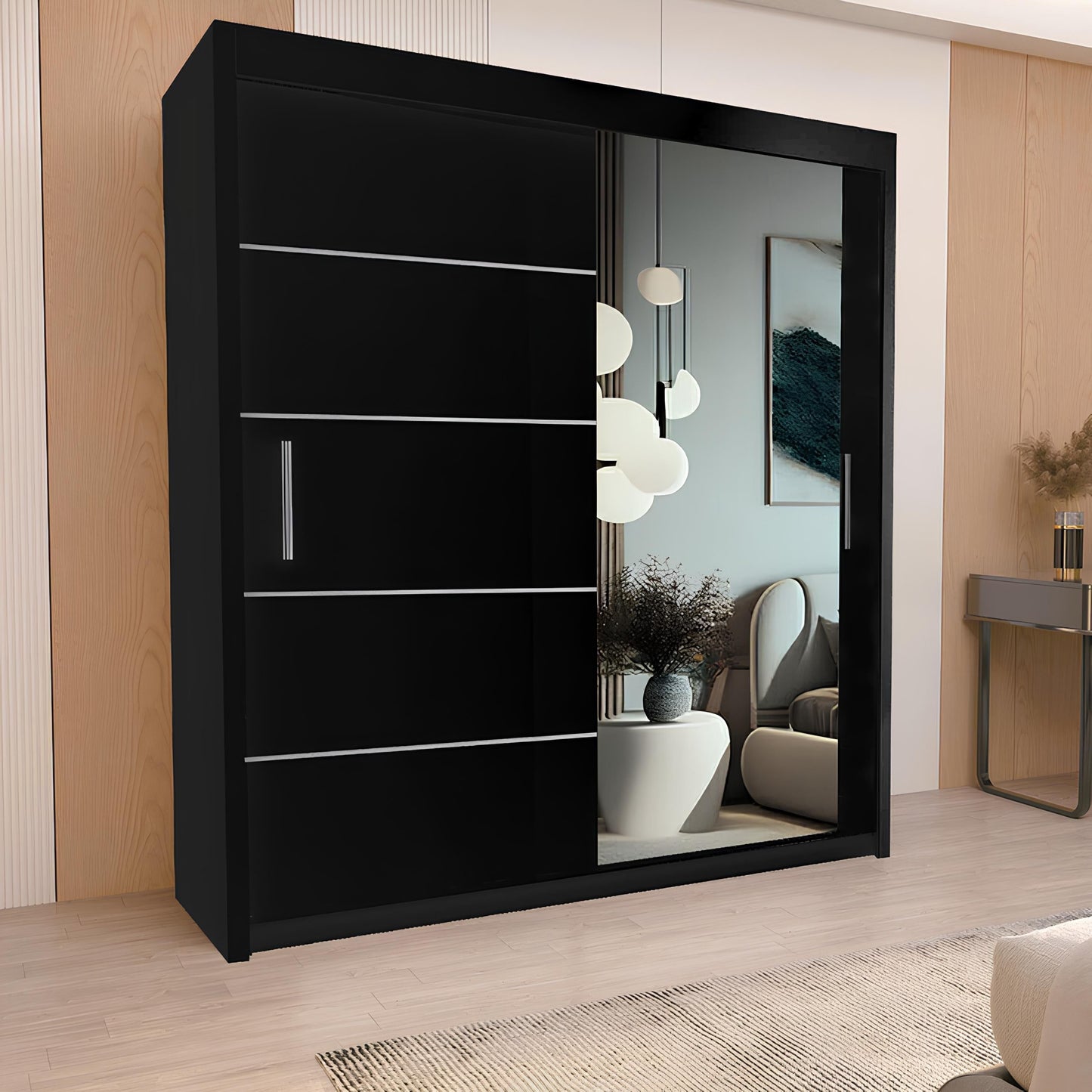 LYON Sliding Door Wardrobe with Mirror