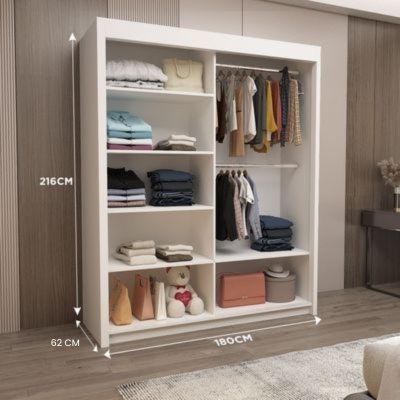 LYON Sliding Door Wardrobe with Mirror