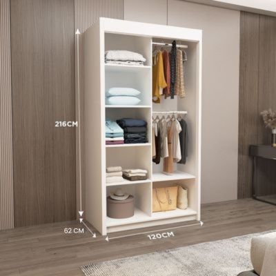 LYON Sliding Door Wardrobe with Mirror