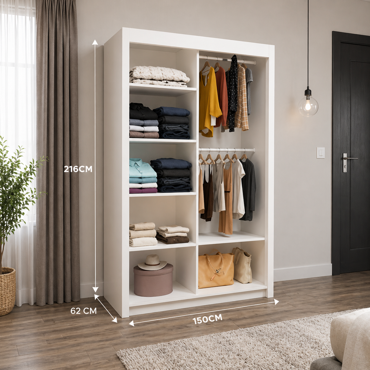 Milan Sliding Door Wardrobe with Mirror