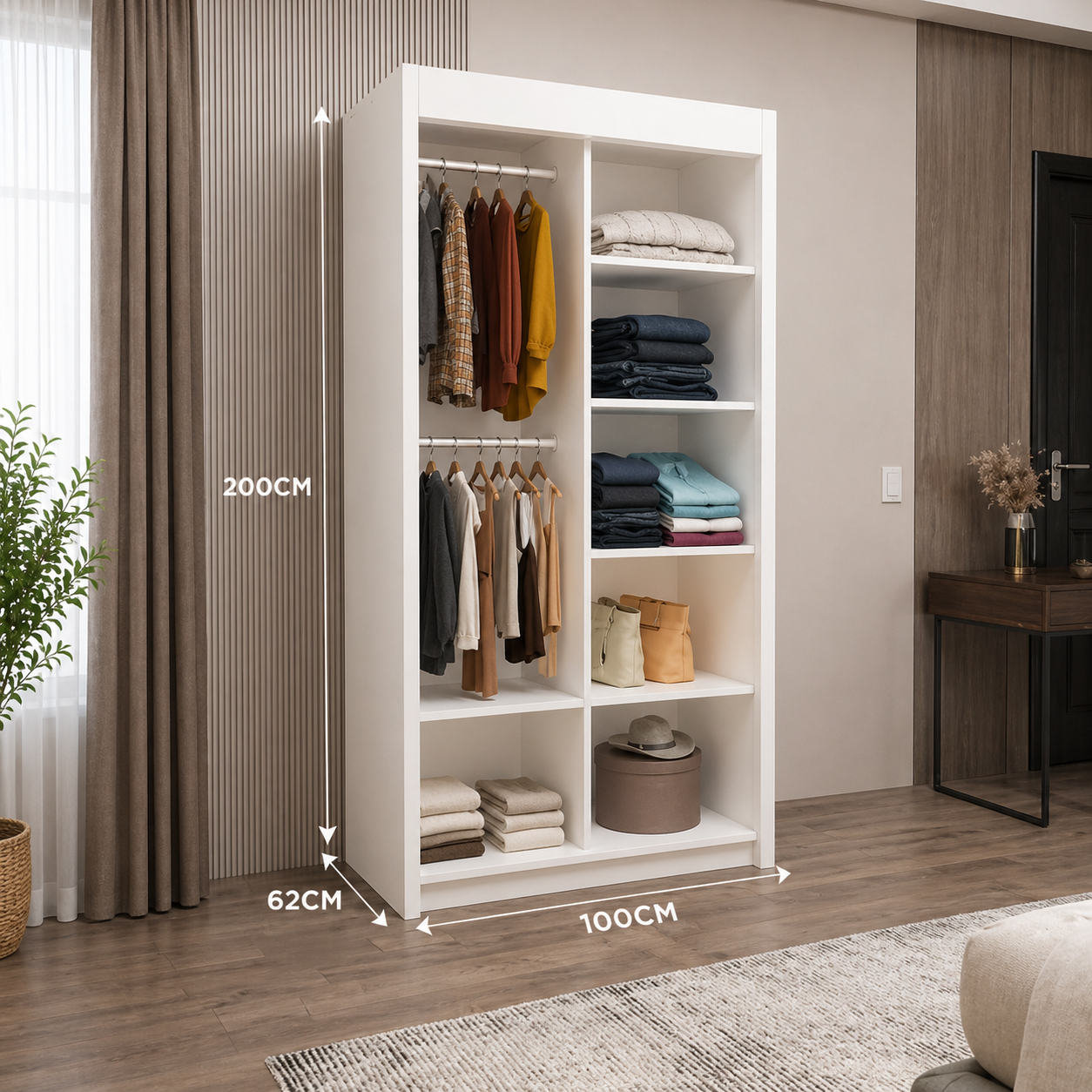 Milan Sliding Door Wardrobe with Mirror
