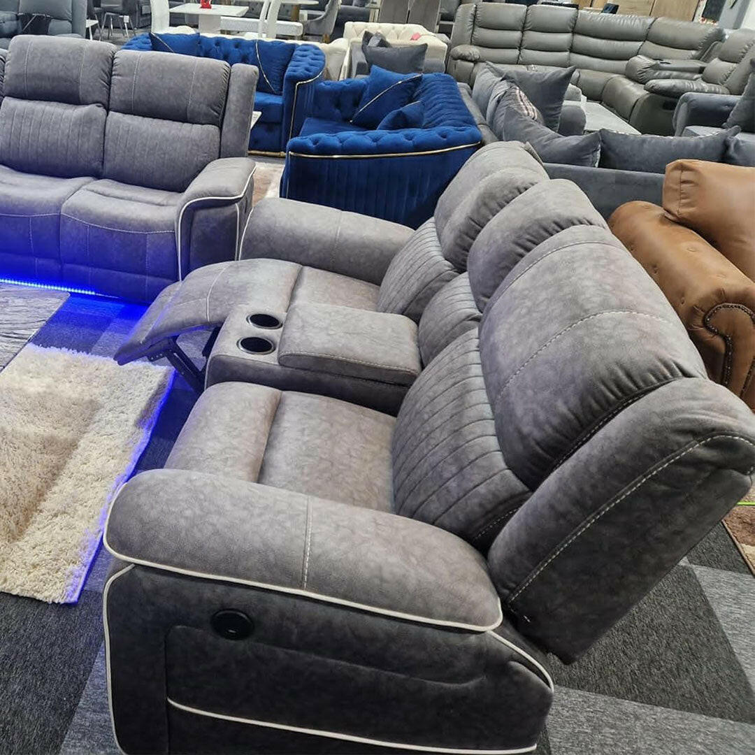 Hannah Electric Recliner 3+2 Sofa Set in Micro Fibre Fabric – Comfortable Living for Homes