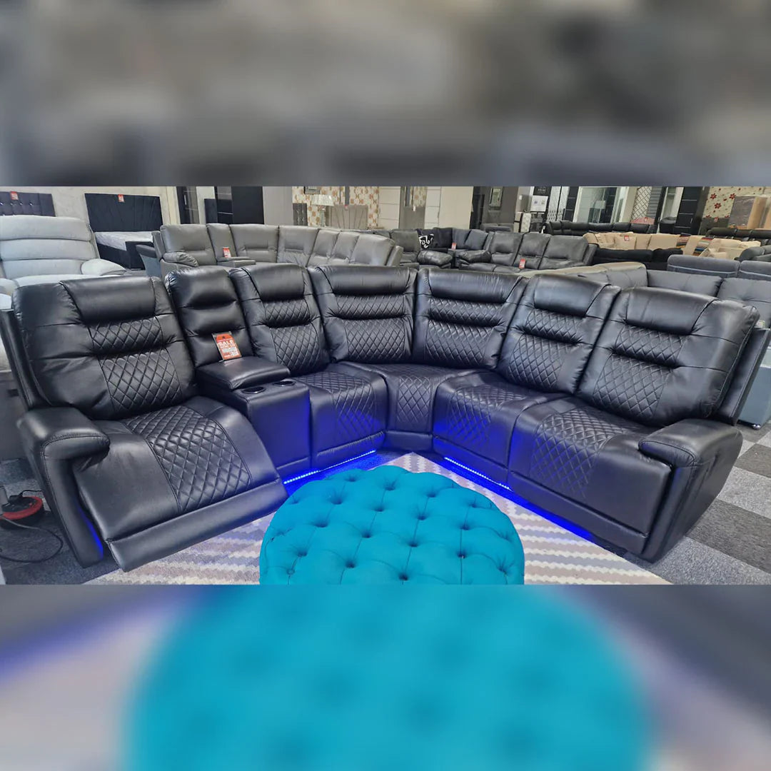 Halifax Leather Electric Recliner Corner Sofa