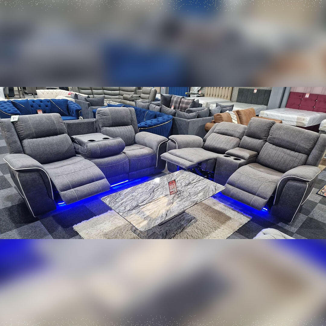 Hannah Electric Recliner 3+2 Sofa Set in Micro Fibre Fabric – Comfortable Living for Homes