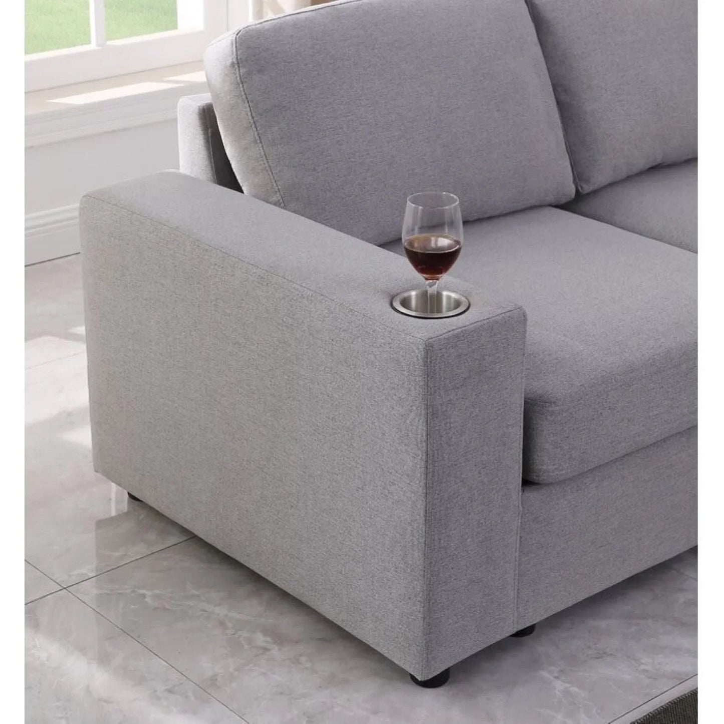 Cirina U-Shape Sofa – Modern Spacious Sectional Couch