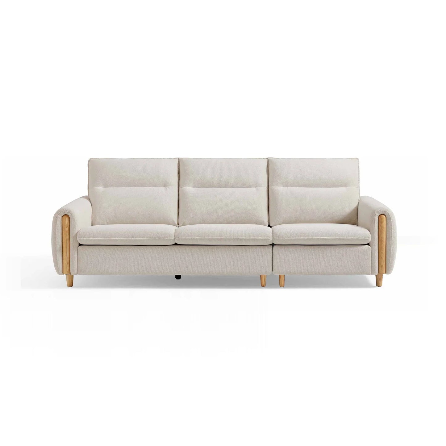 BORIS White Cotton Linen Sofa – Modern Fabric Sofa UK | Heaven Furnishing