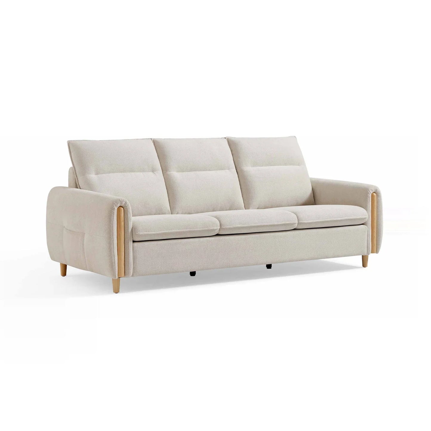 BORIS White Cotton Linen Sofa – Modern Fabric Sofa UK | Heaven Furnishing