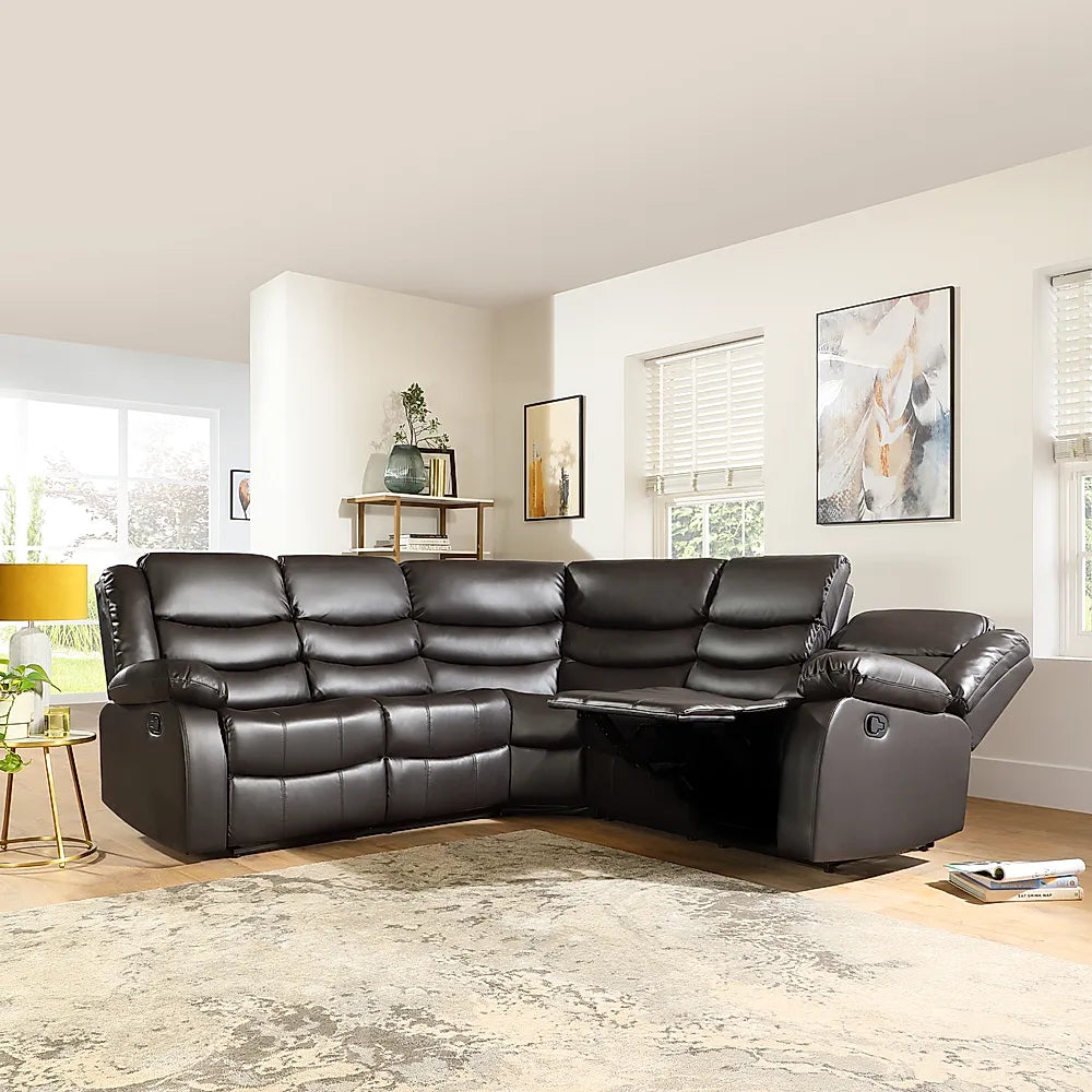Roma Leather Recliner Corner Sofa – Luxury L-Shaped Comfort